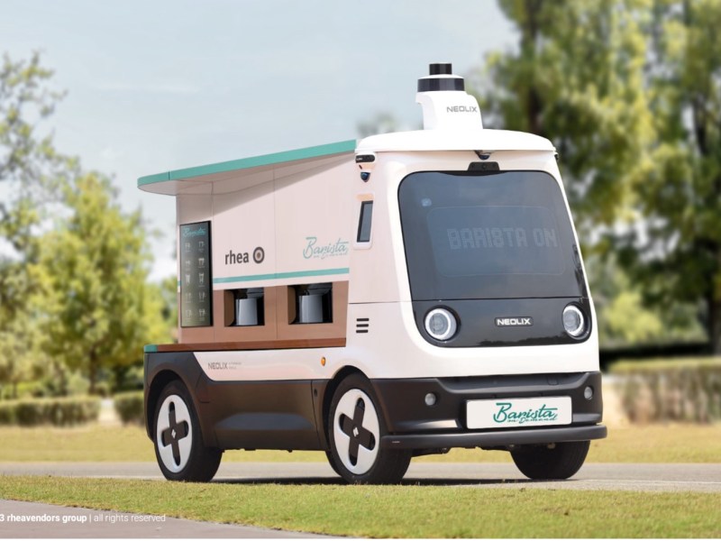 Italian vending machine company Rhea partners with Chinese robo-delivery firm Neolix to debut self-driving coffee vehicle